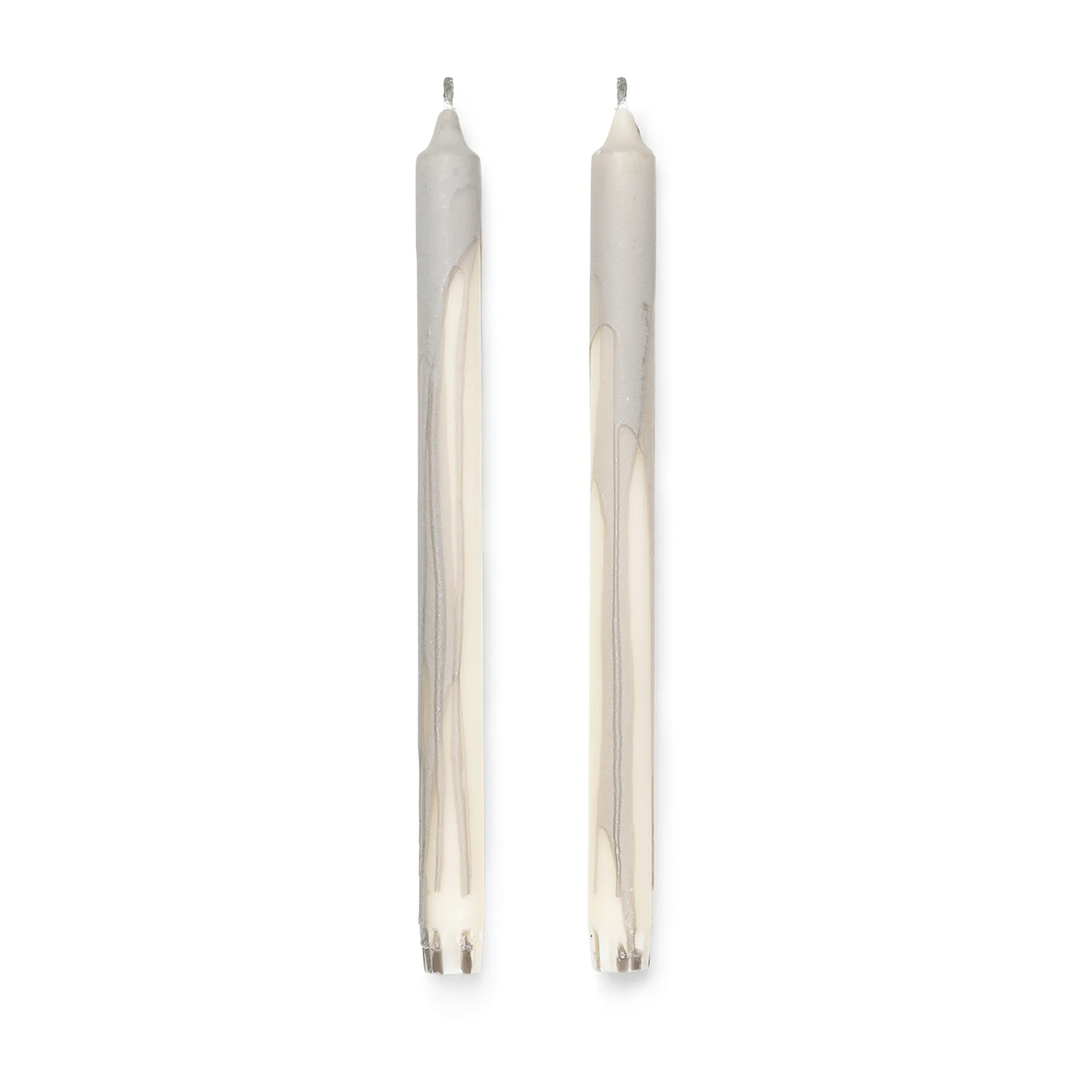 Zestaw świec stearynowych Dryp, 2-pak, Warm Grey Ferm Living