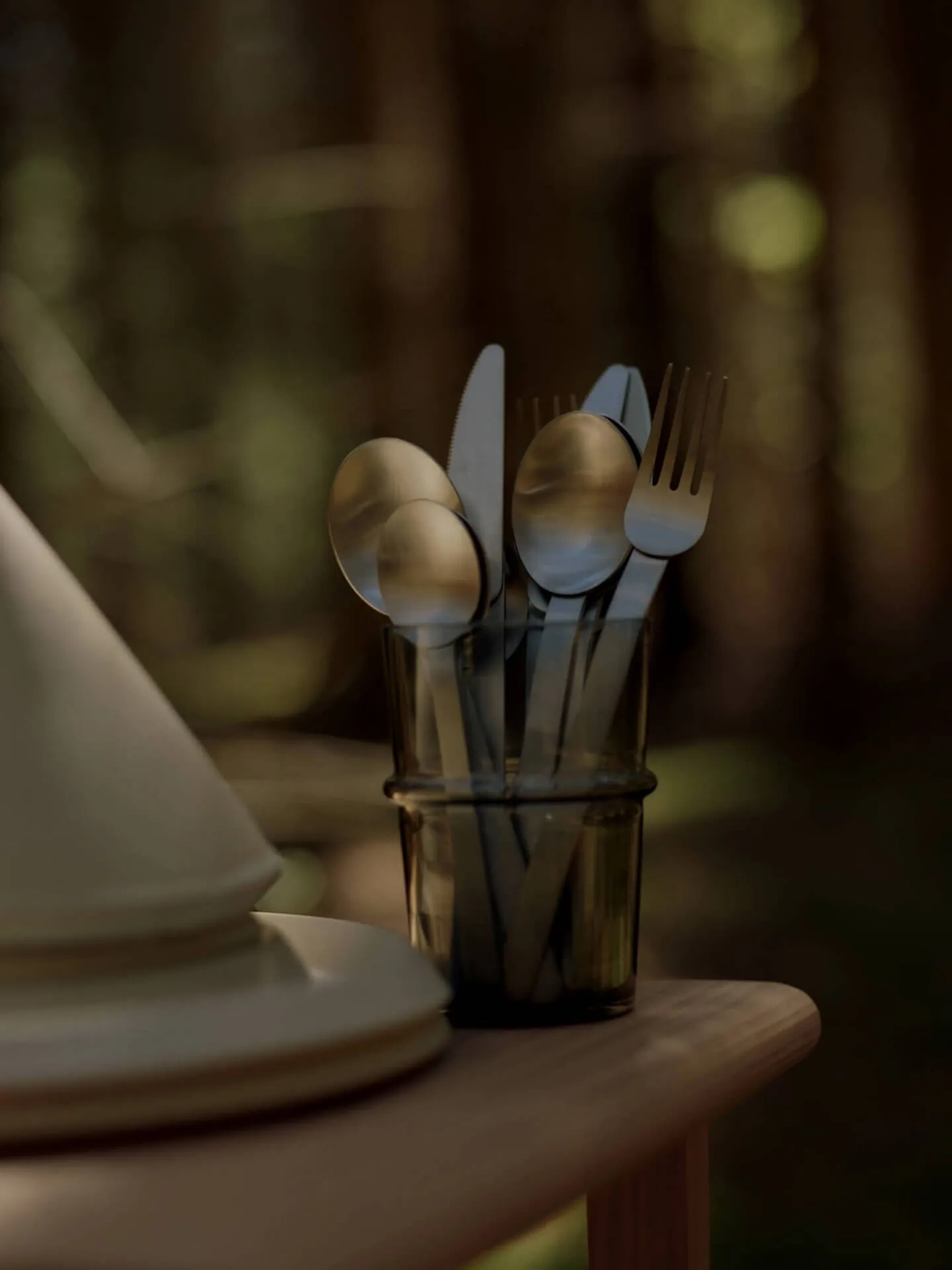 Zestaw sztućców Stelo, 4 częściowy, Stal nierdzewna szczotkowana Ferm Living