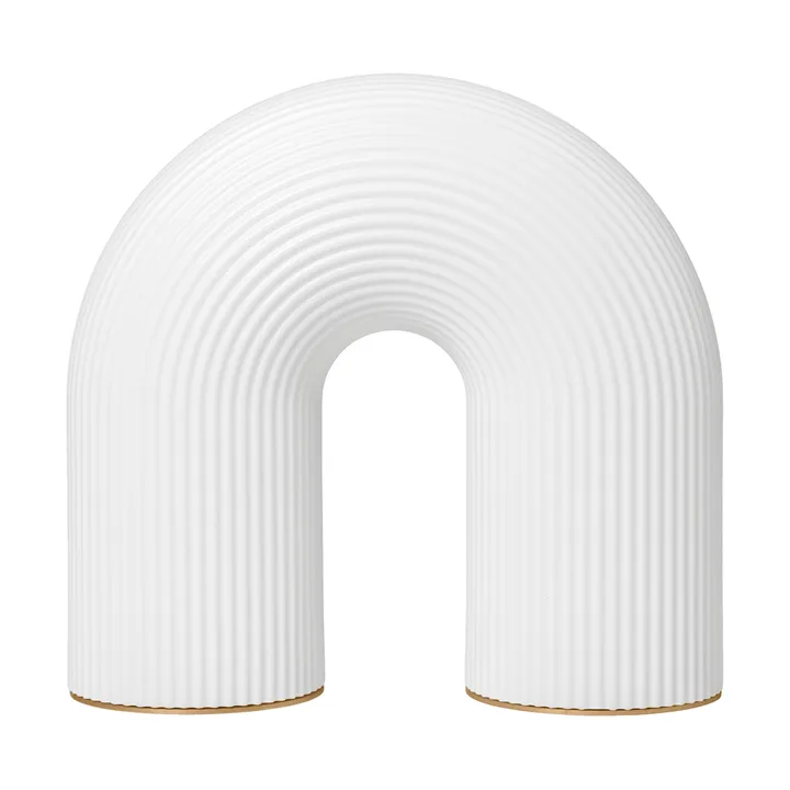Zewnętrzna przenośna lampa stolikowa Vuelta outdoor portable - White, 25 cm - Ferm Living