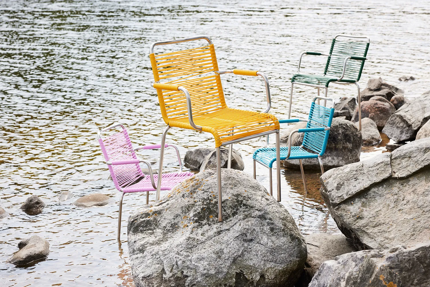 Krzesło wypoczynkowe Mya Spaghetti, Turquo Fiam