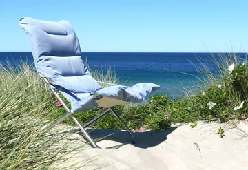 Leżak Fiesta Soft - Light blue-beige supertex - Fiam