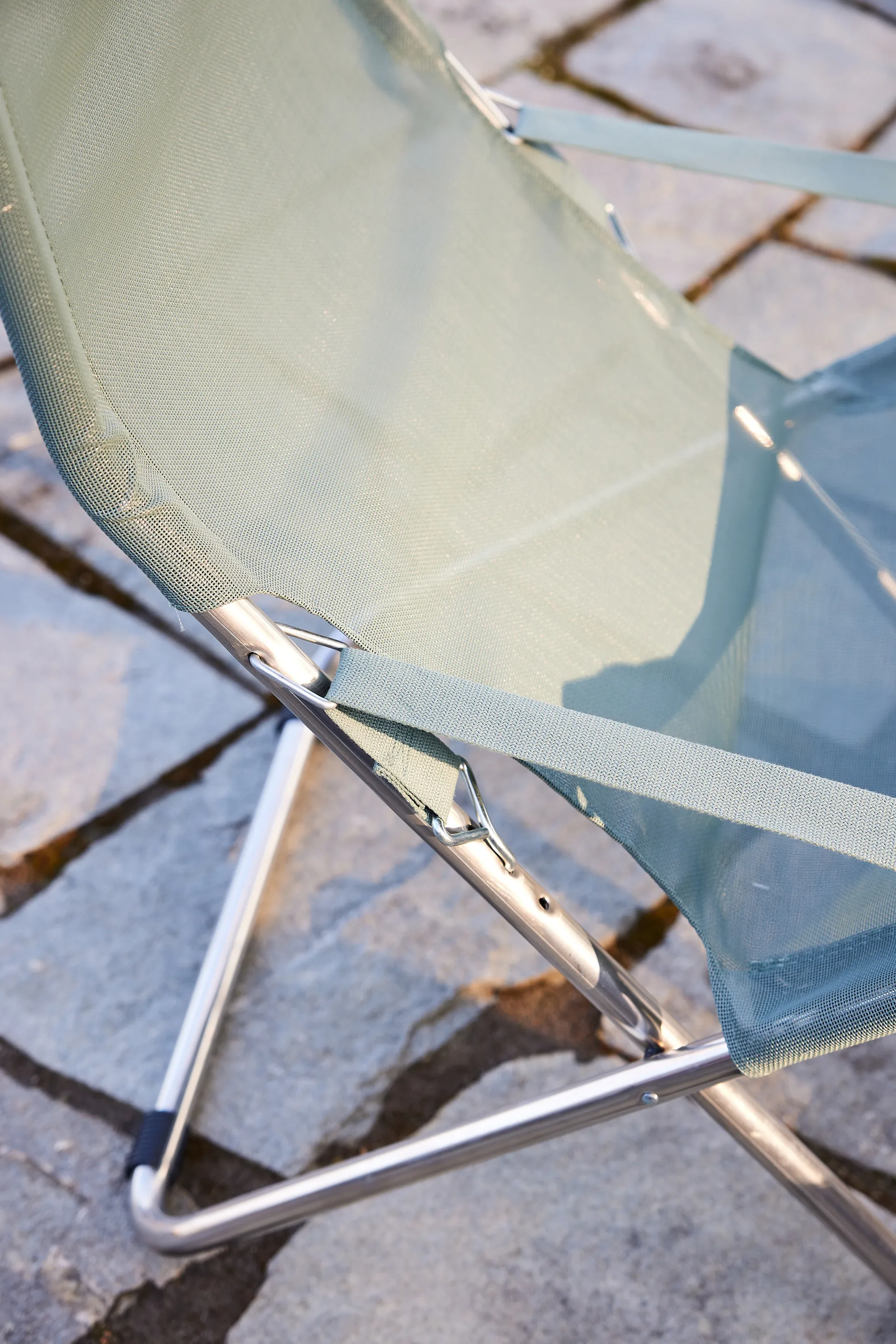 Leżak Fiesta, Statyw zielono-szary z aluminium Fiam