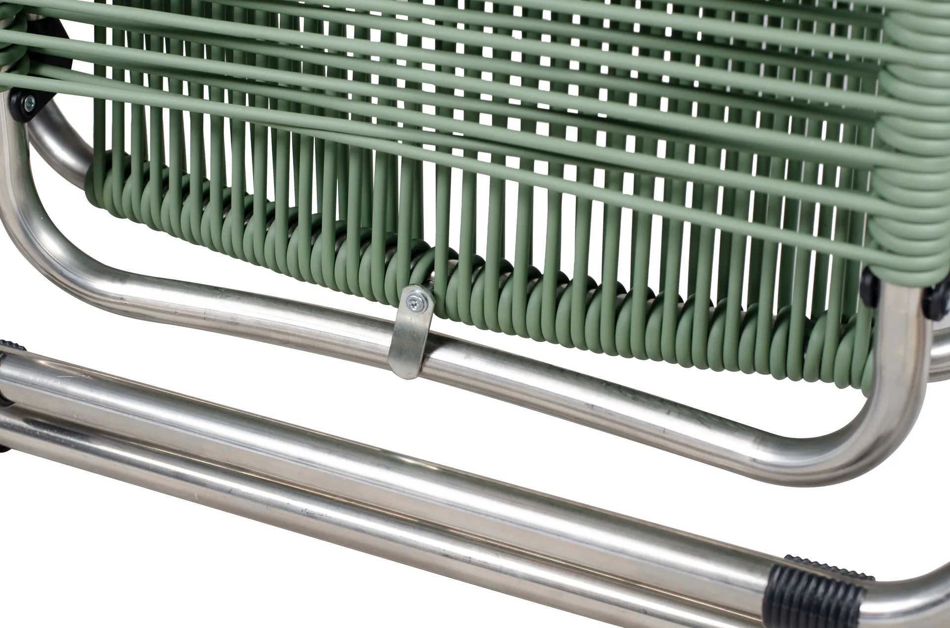 Leżak Spaghetti z podnóżkiem, Zielony szałwiowy Fiam