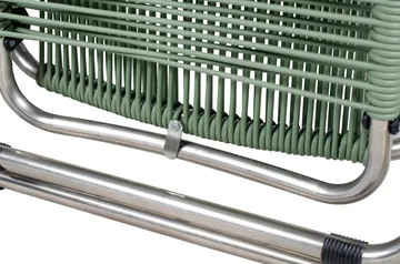 Leżak Spaghetti z podnóżkiem - Zielony szałwiowy - Fiam