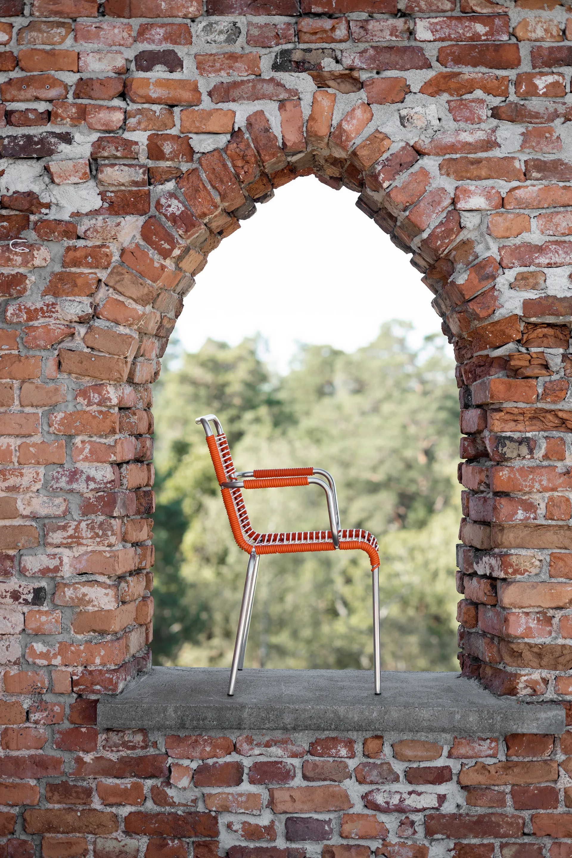 Mya aluminiowy fotel , Orange Fiam