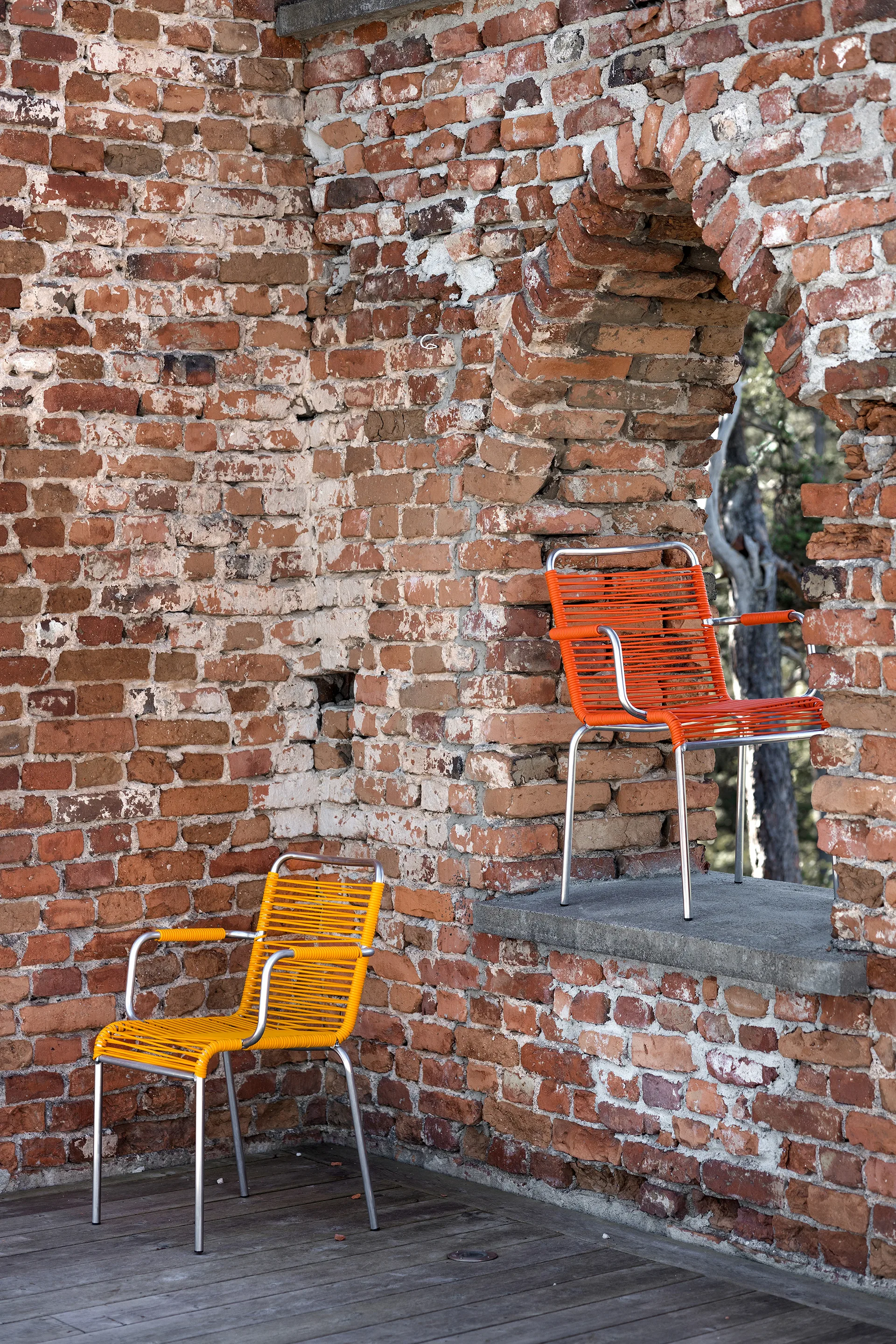 Mya aluminiowy fotel , Yellow Fiam