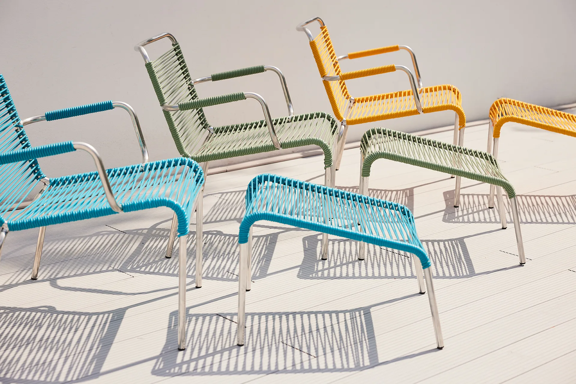 Podnóżek Mya Lounge, Sage green Fiam