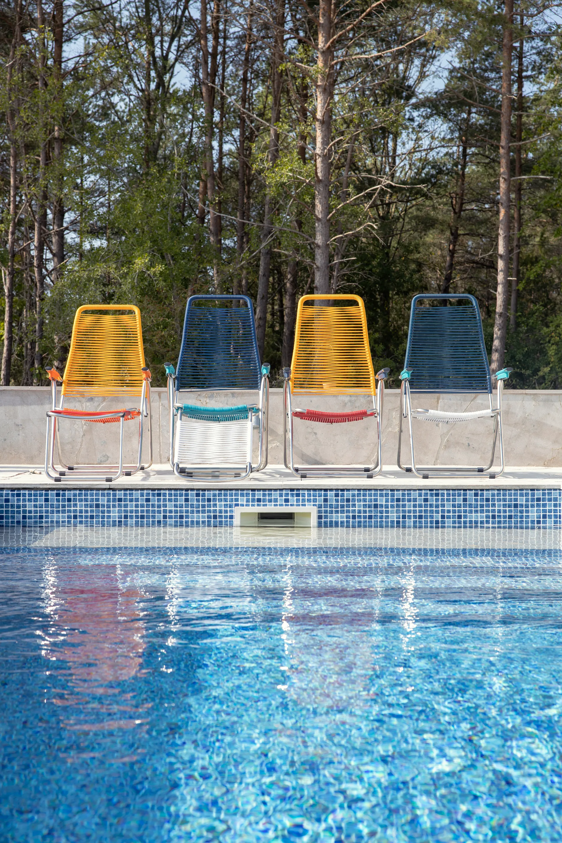 Spaghetti leżak bez podnóżka, Multi-statyw aluminiowy-żółty Fiam