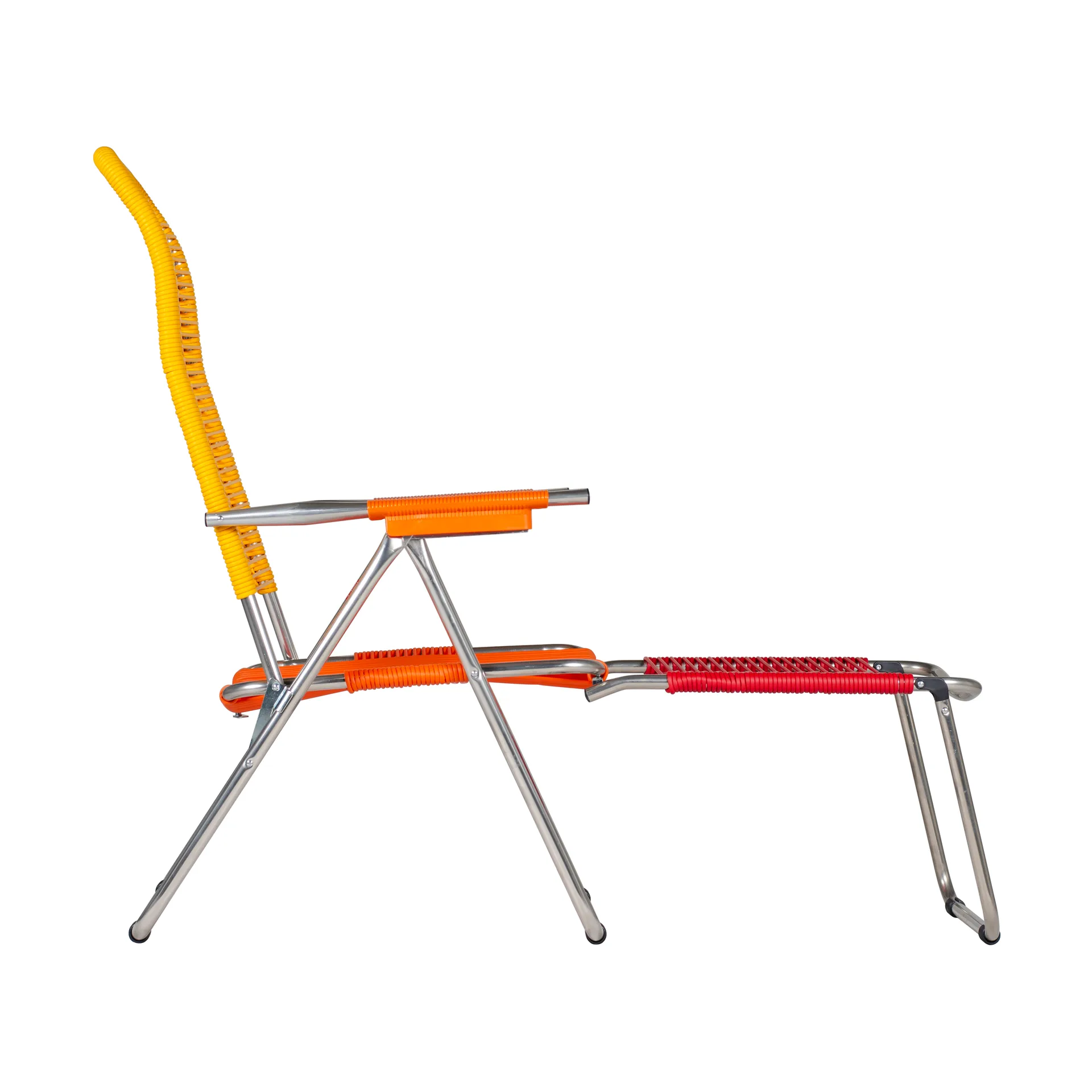 Spaghetti leżak z podnóżkiem, Multi-żółty Fiam