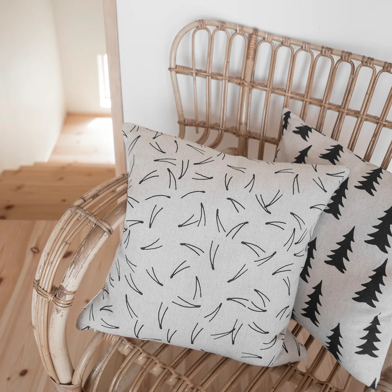 Barr poszewka na poduszkę, Naturalny-czarny Fine Little Day