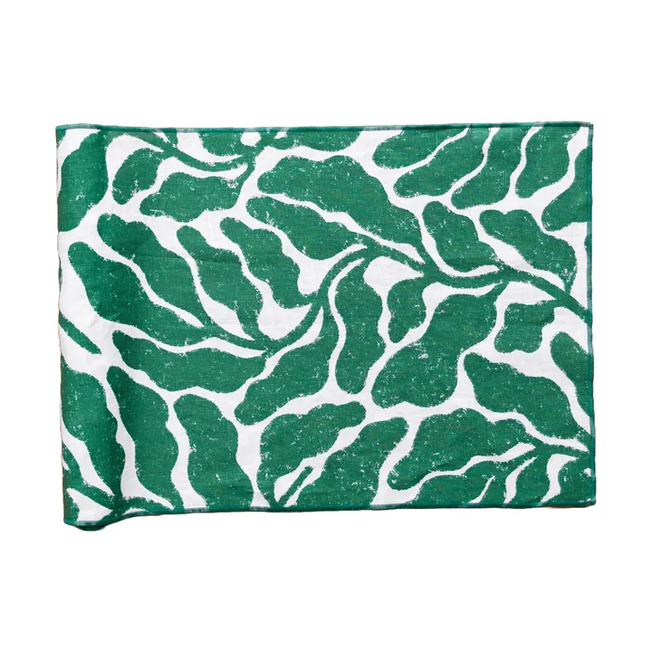 Bieżnik Leaves - Green, 45x180cm - Fine Little Day