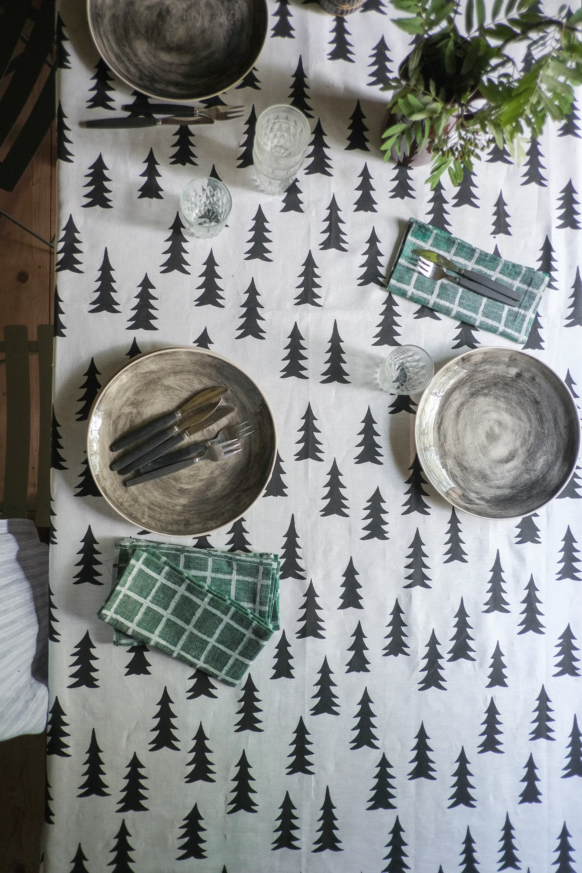 Choinka obrus , biały-czarny Fine Little Day