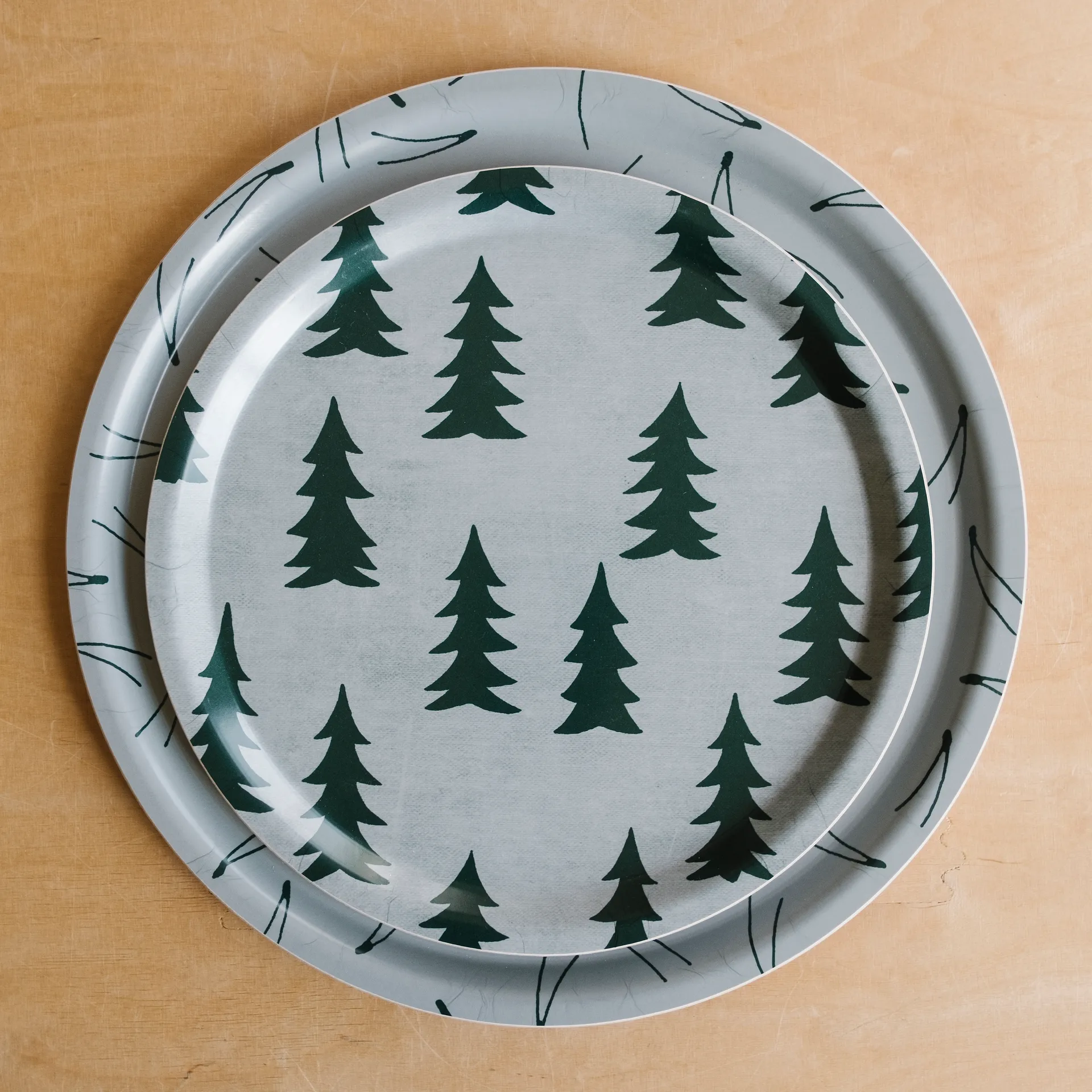 Choinka taca 31 cm, Zielony Fine Little Day