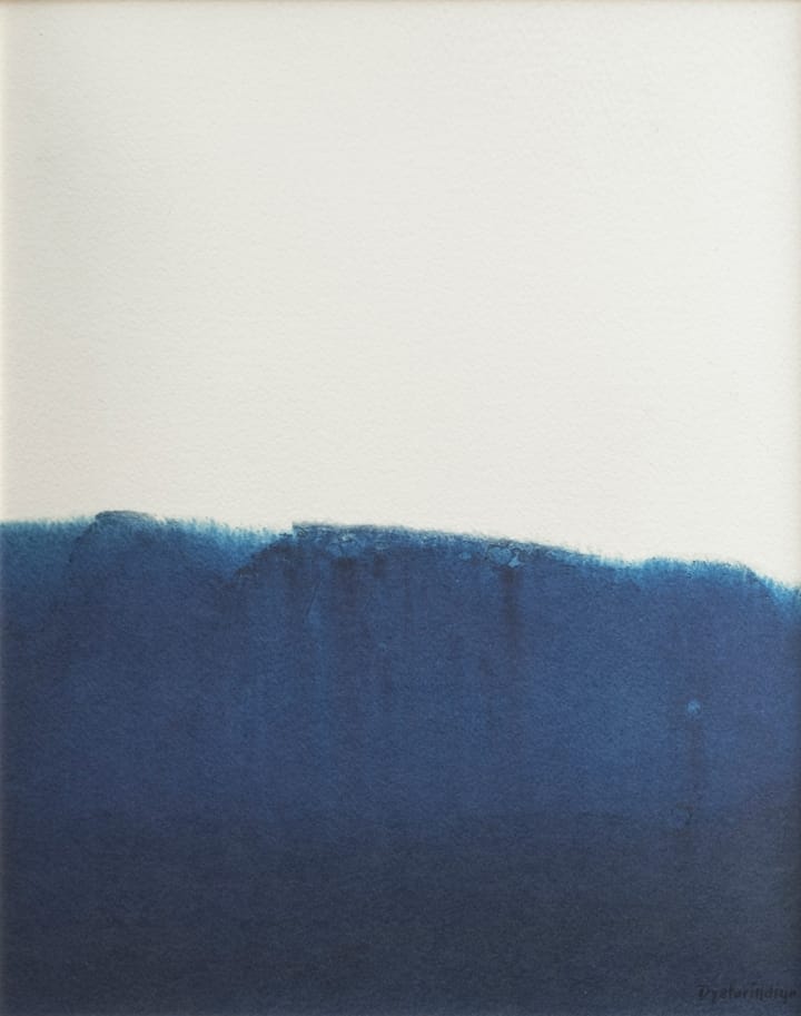 Dyeforindigo ocean 1 plakat 40x50 cm - Niebiesko-biały - Fine Little Day