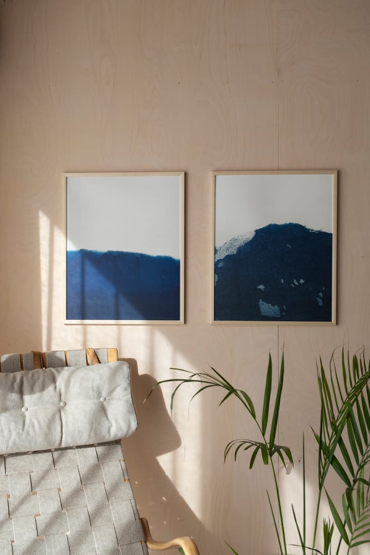 Dyeforindigo ocean 1 plakat 40x50 cm, Niebiesko-biały Fine Little Day