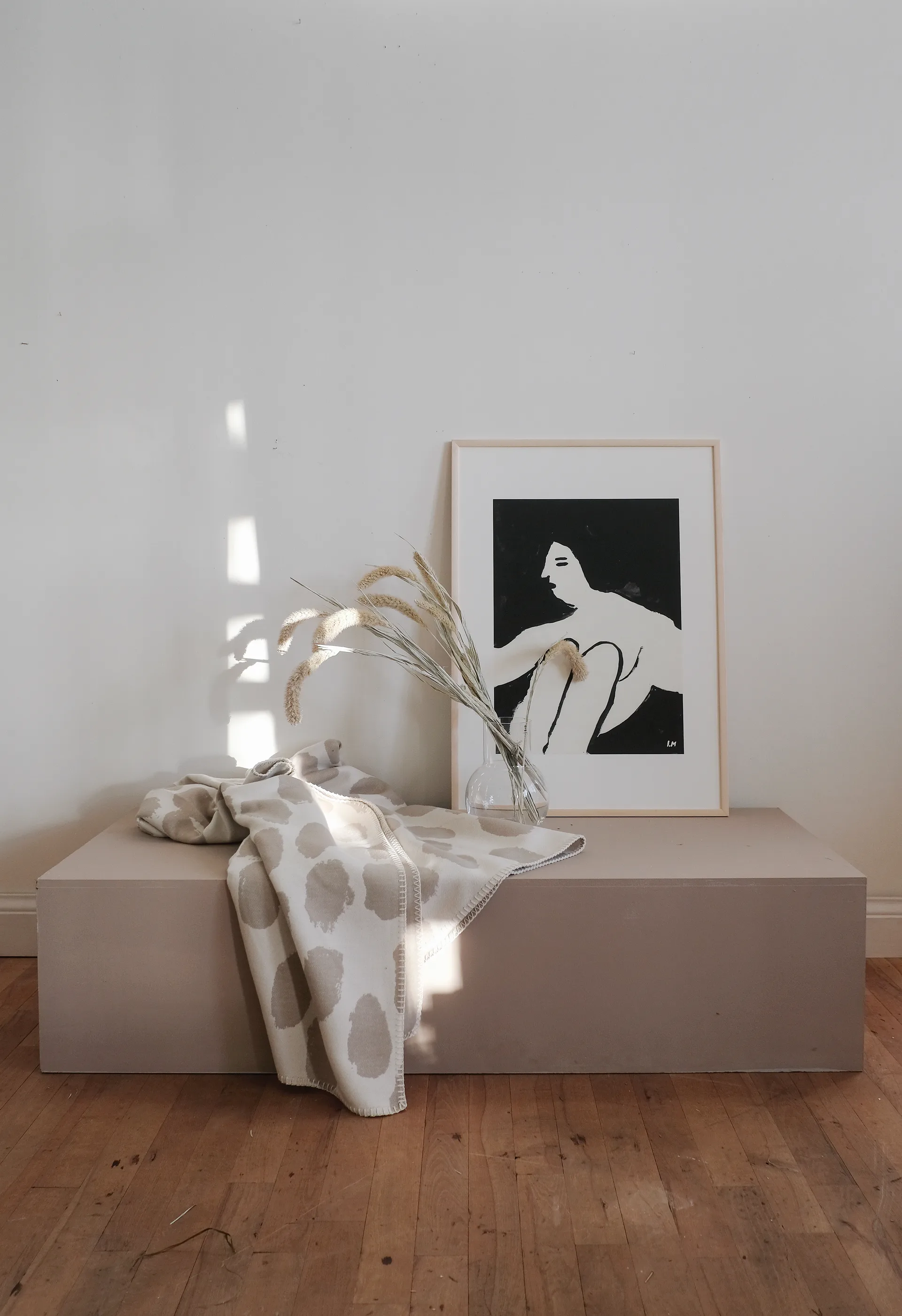 Filc Dots 140x180 cm, Beżowy Fine Little Day