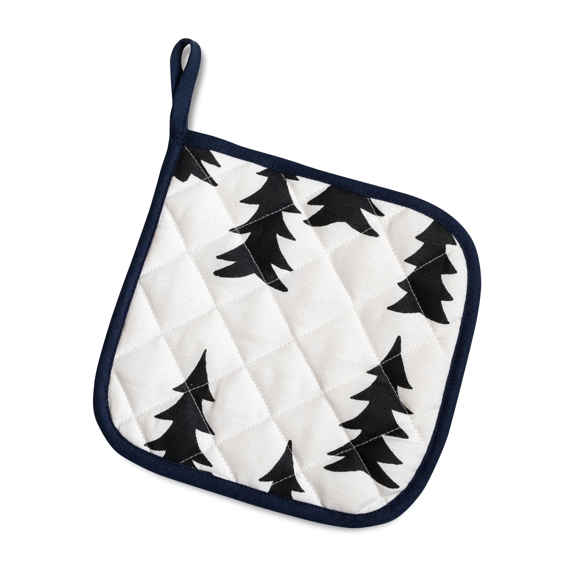 Gran pikowana podstawka pod garnek 21x21 cm, Biało-czarna Fine Little Day