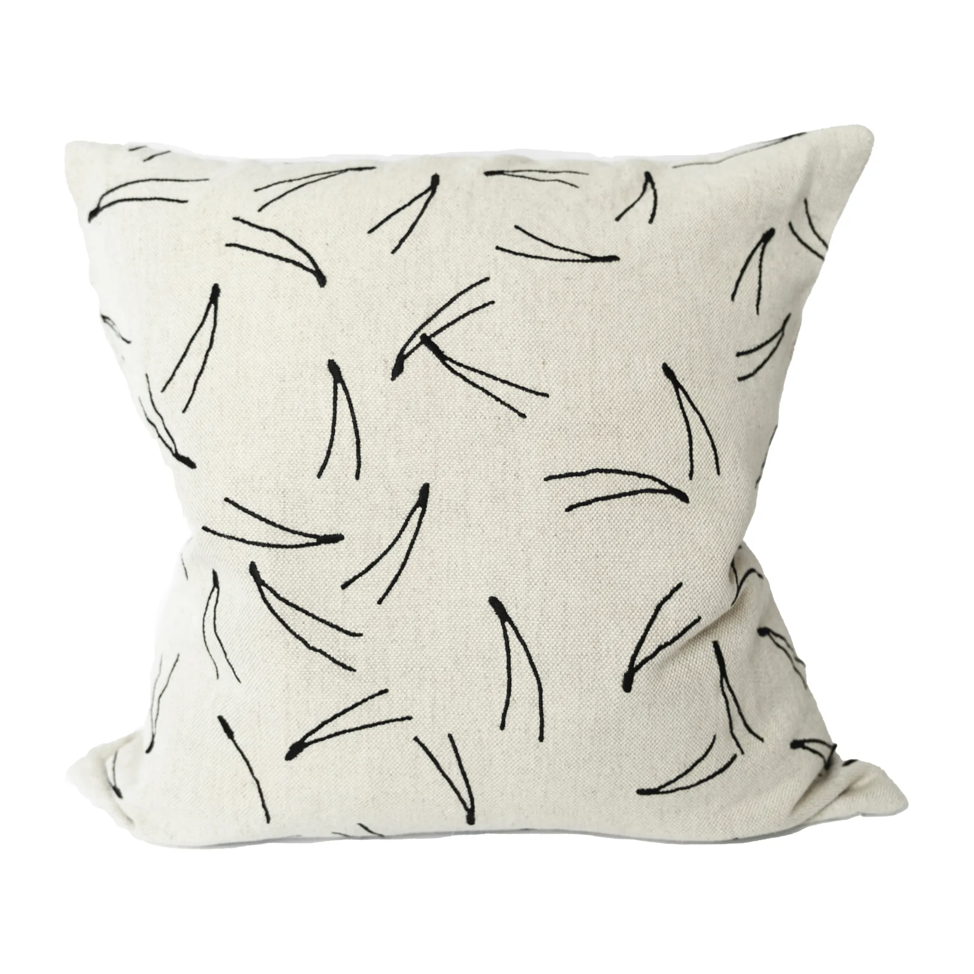 Haftowana poszewka na poduszkę Barr 48x48 cm, Naturalny-czarny Fine Little Day