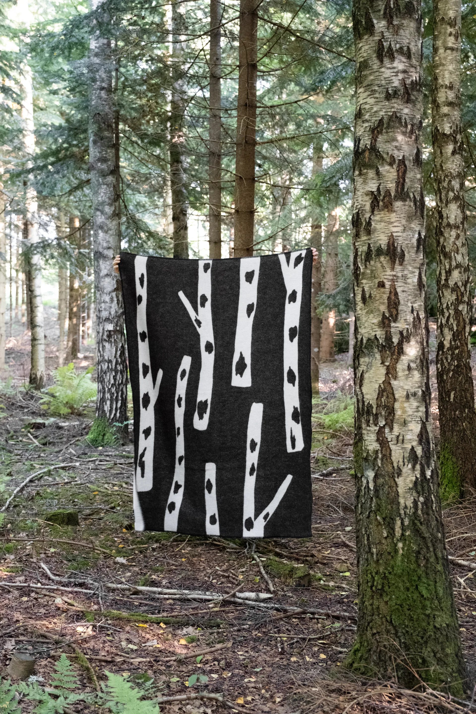 Koc Birch 130x180 cm, Black-white Fine Little Day