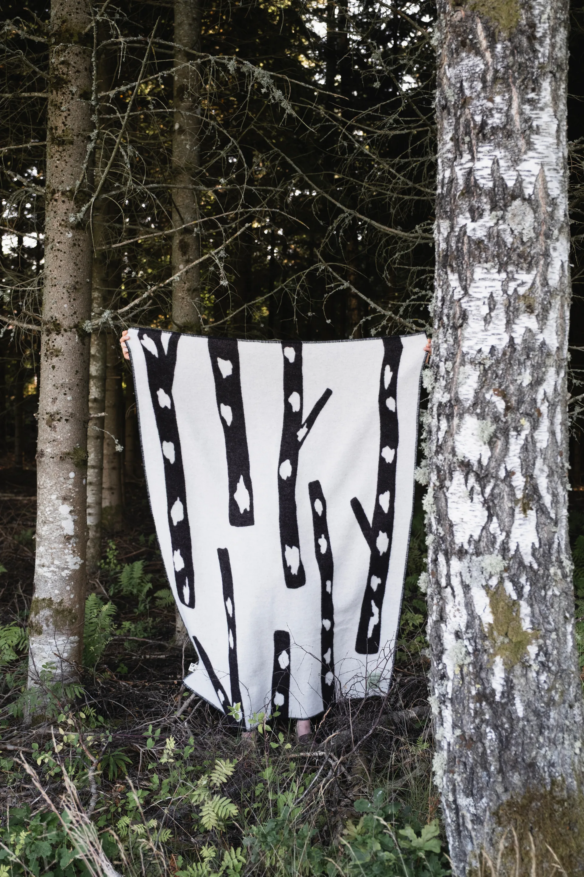 Koc Birch 130x180 cm, Black-white Fine Little Day