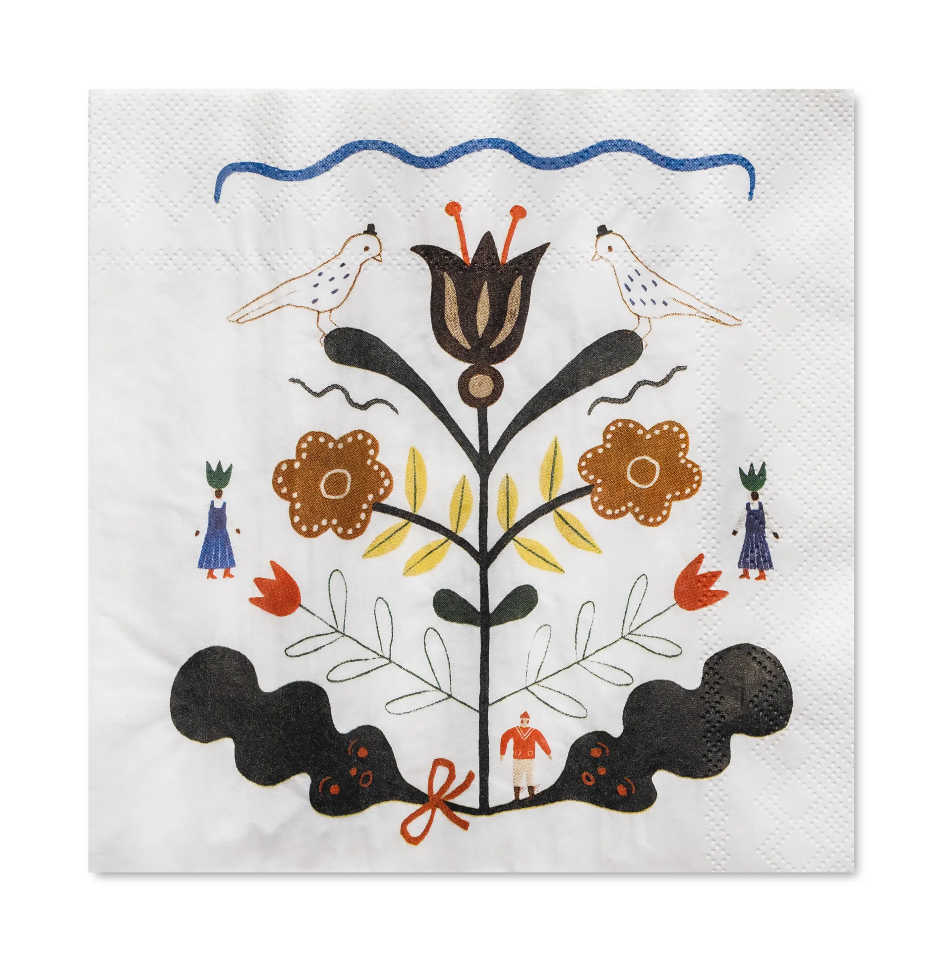 Kurbits serwetka 33x33 cm 25 szt, Biały-multi Fine Little Day