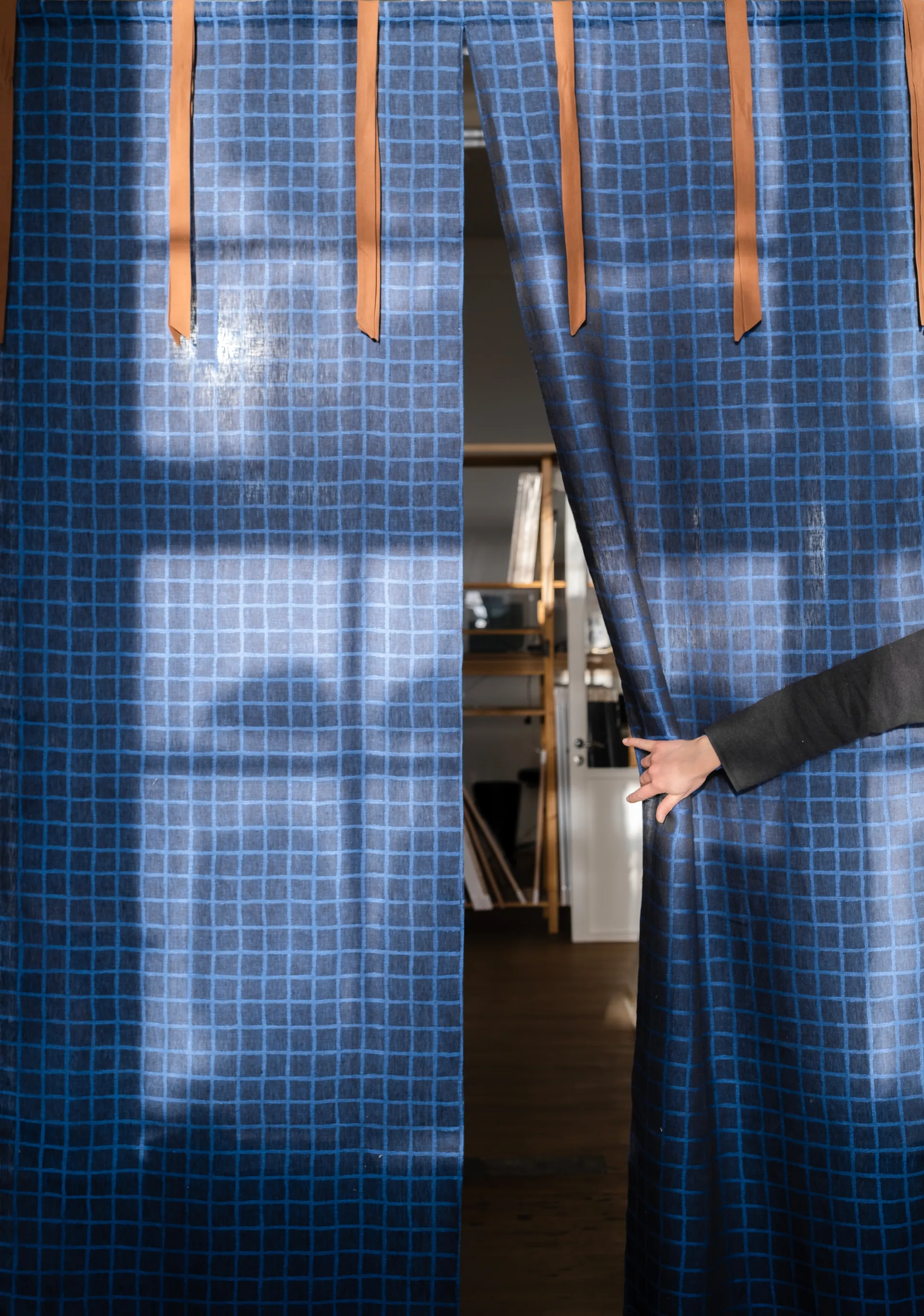 Materiał w kratę, Blue-black Fine Little Day