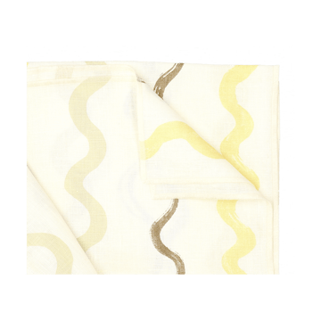 Obrus w paski 149x250 cm - White-yellow - Fine Little Day