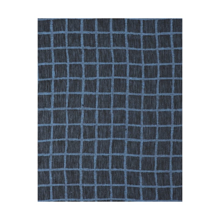 Obrus żakardowy w kratę 147x147 cm - Blue-black - Fine Little Day