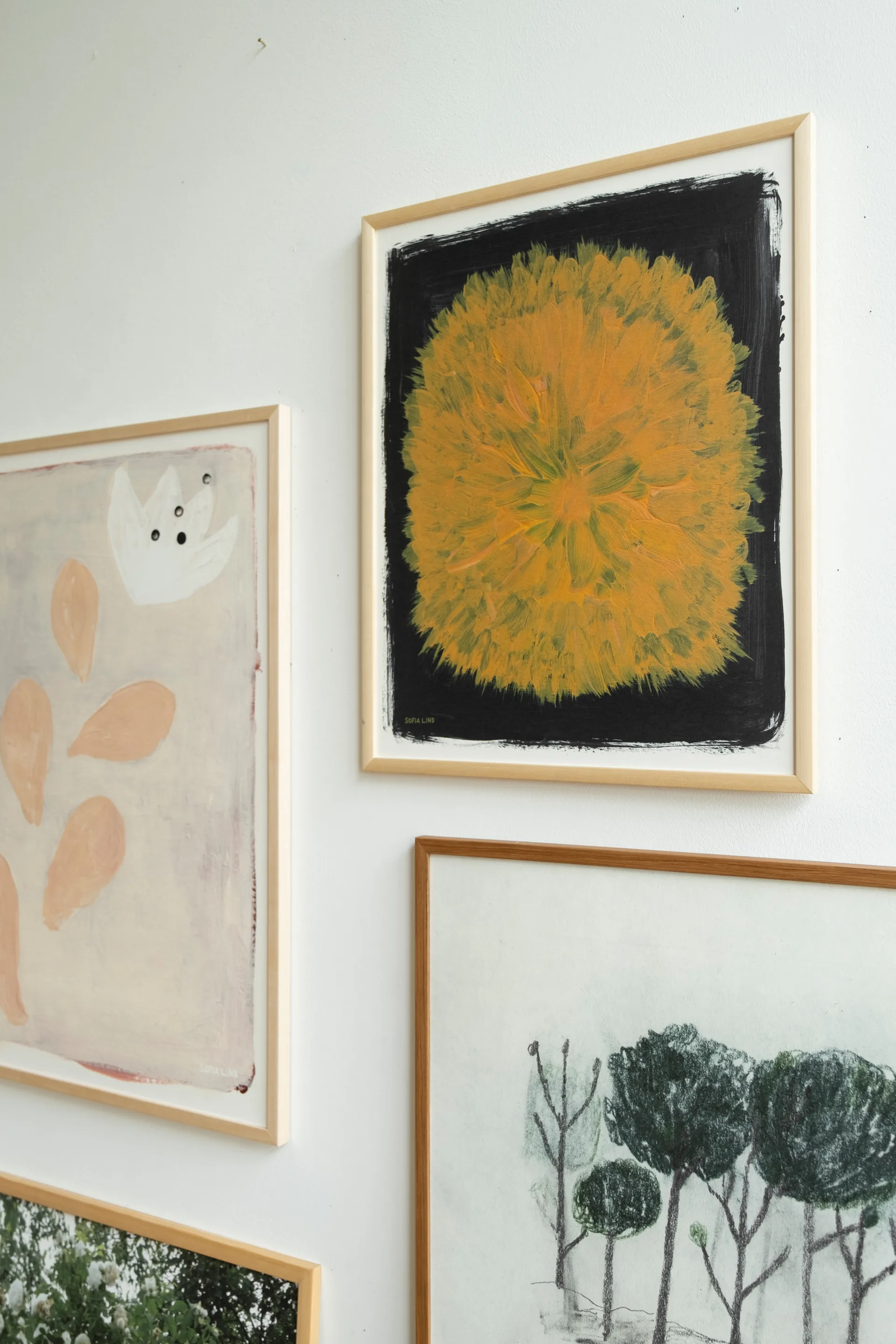 Plakat "Dandelion" 40x50 cm, Żółto-czarna Fine Little Day