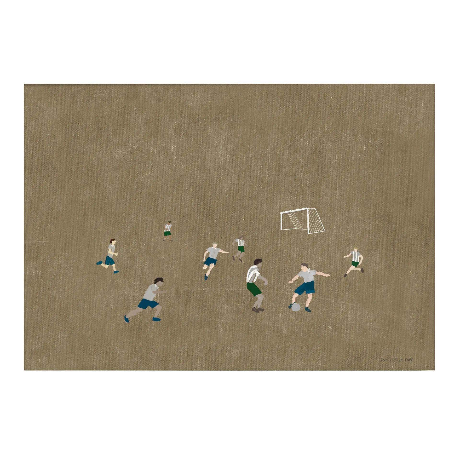 Plakat Football 50x70 cm, Brązowy Fine Little Day