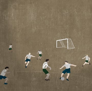Plakat Football 50x70 cm - Brązowy - Fine Little Day