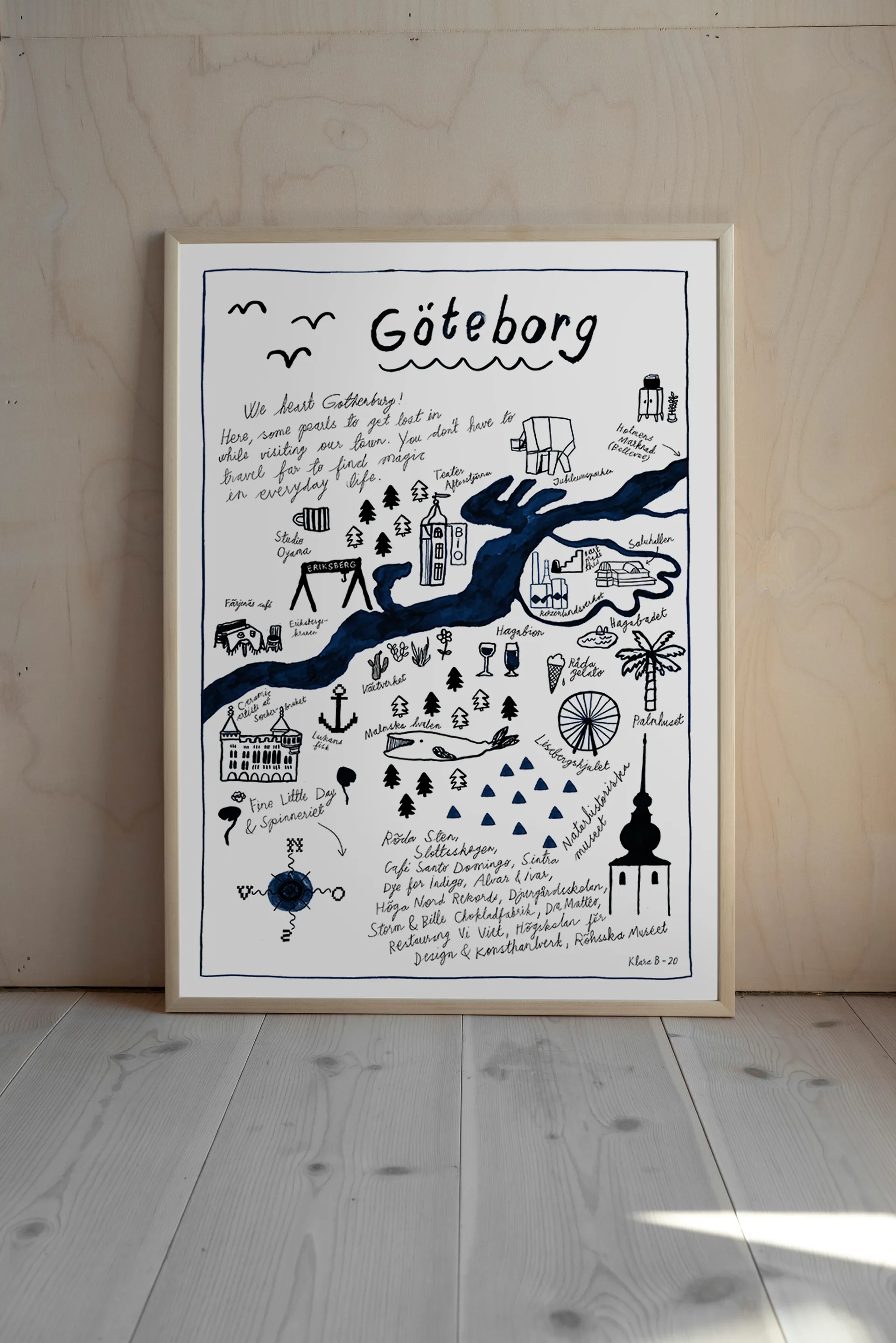 Plakat Göteborg, 50x70 cm Fine Little Day
