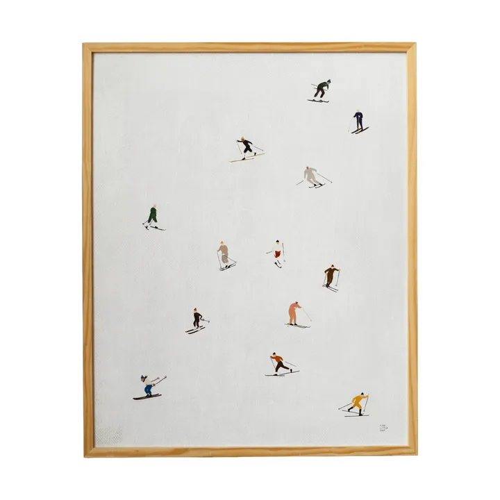 Plakat Skiers 40x50 cm - Jasnoszary - Fine Little Day
