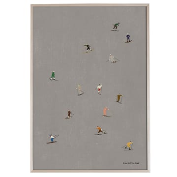 Plakat Skiers 50x70 cm - Szary - Fine Little Day