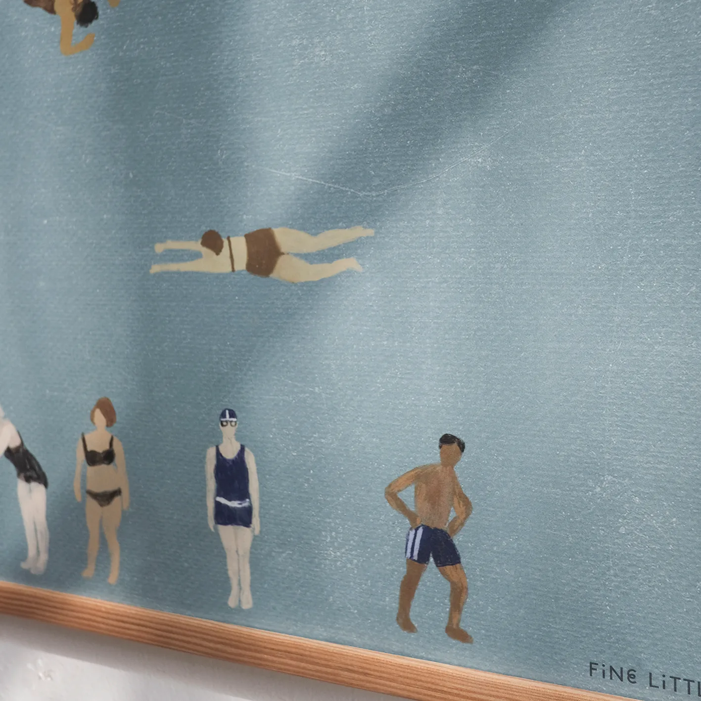 Plakat Swimmers, Blue, 50x70 cm Fine Little Day