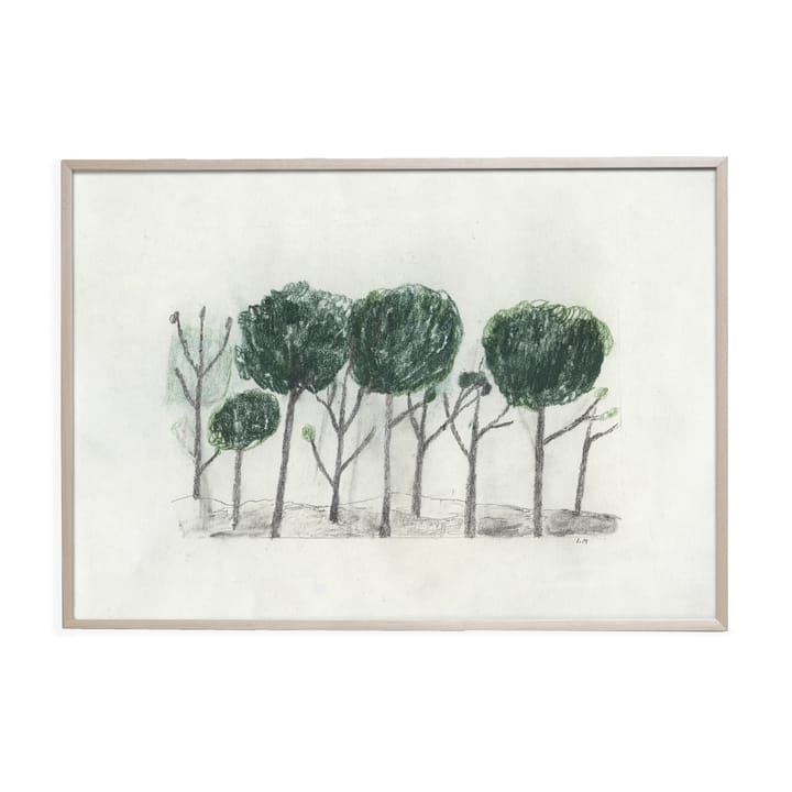 Plakat Trees 50x70 cm, Czarny - biały Fine Little Day