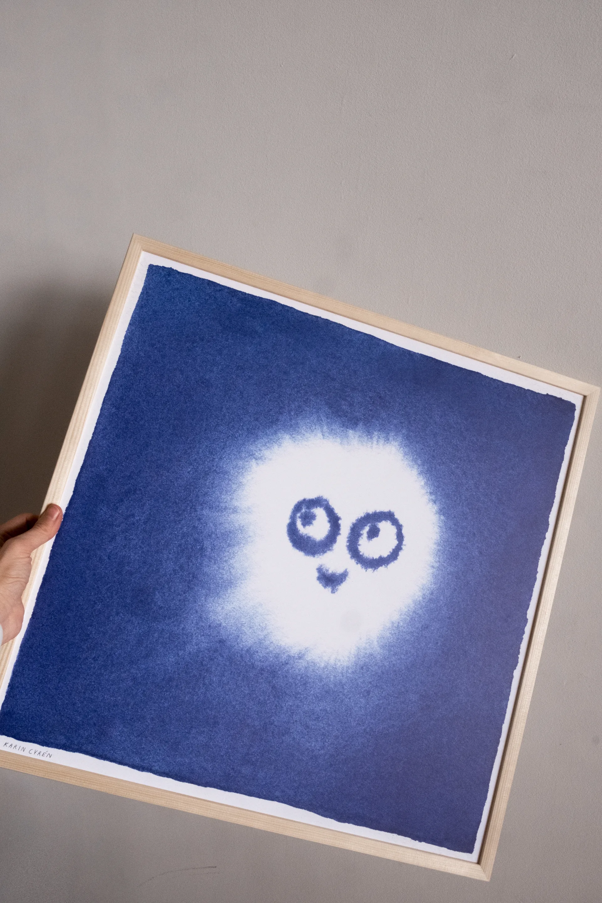 Plakat Tufs 50x50 cm, Niebiesko-biały Fine Little Day