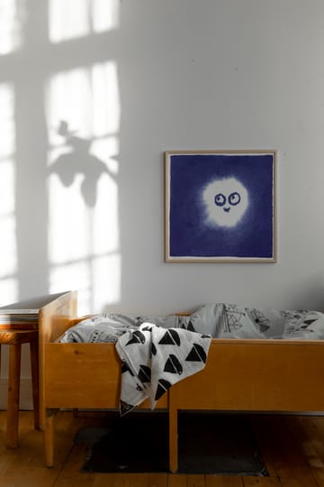 Plakat Tufs 50x50 cm - Niebiesko-biały - Fine Little Day