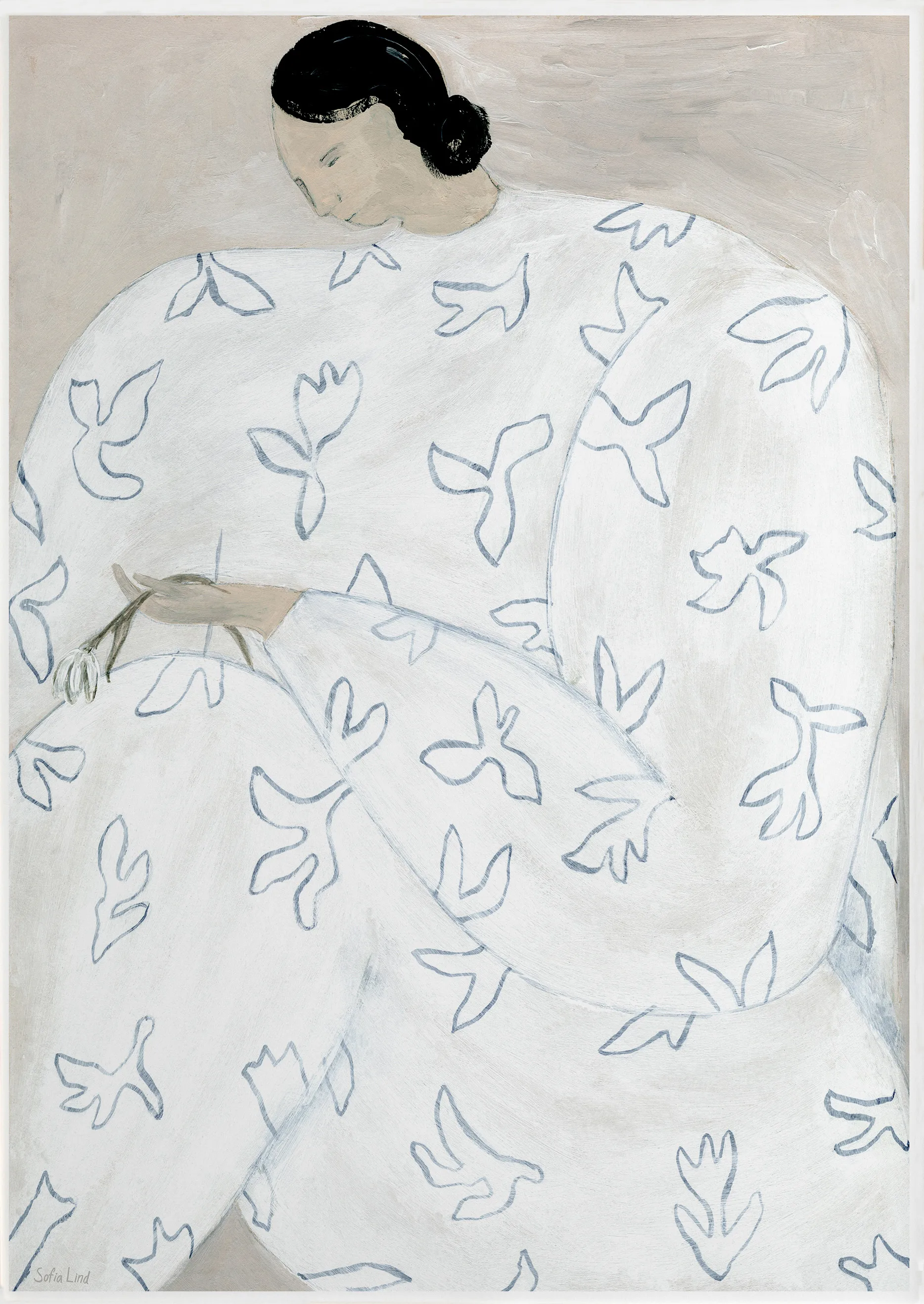 Plakat White Flower 50x70 cm, Nude Fine Little Day