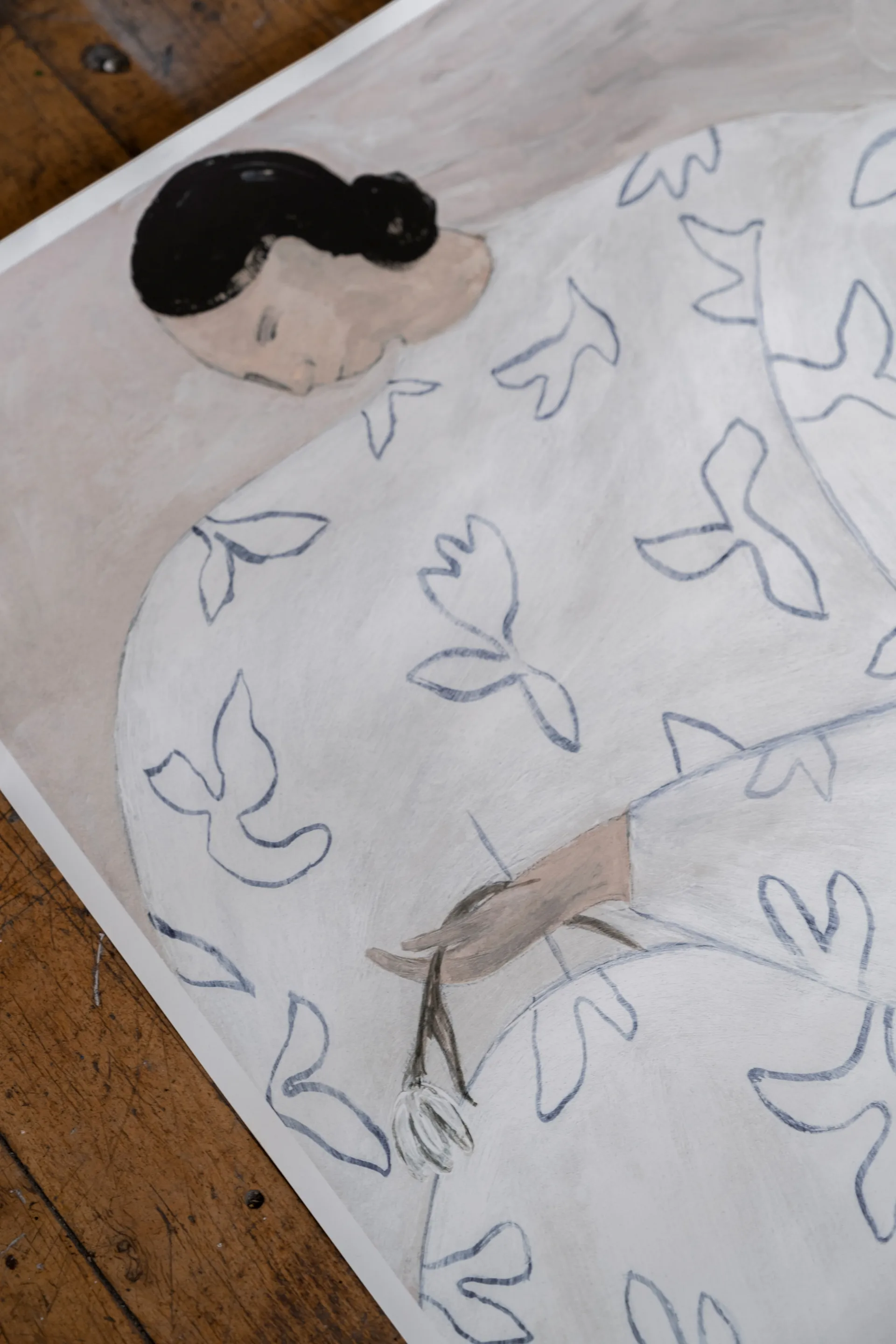 Plakat White Flower 50x70 cm, Nude Fine Little Day