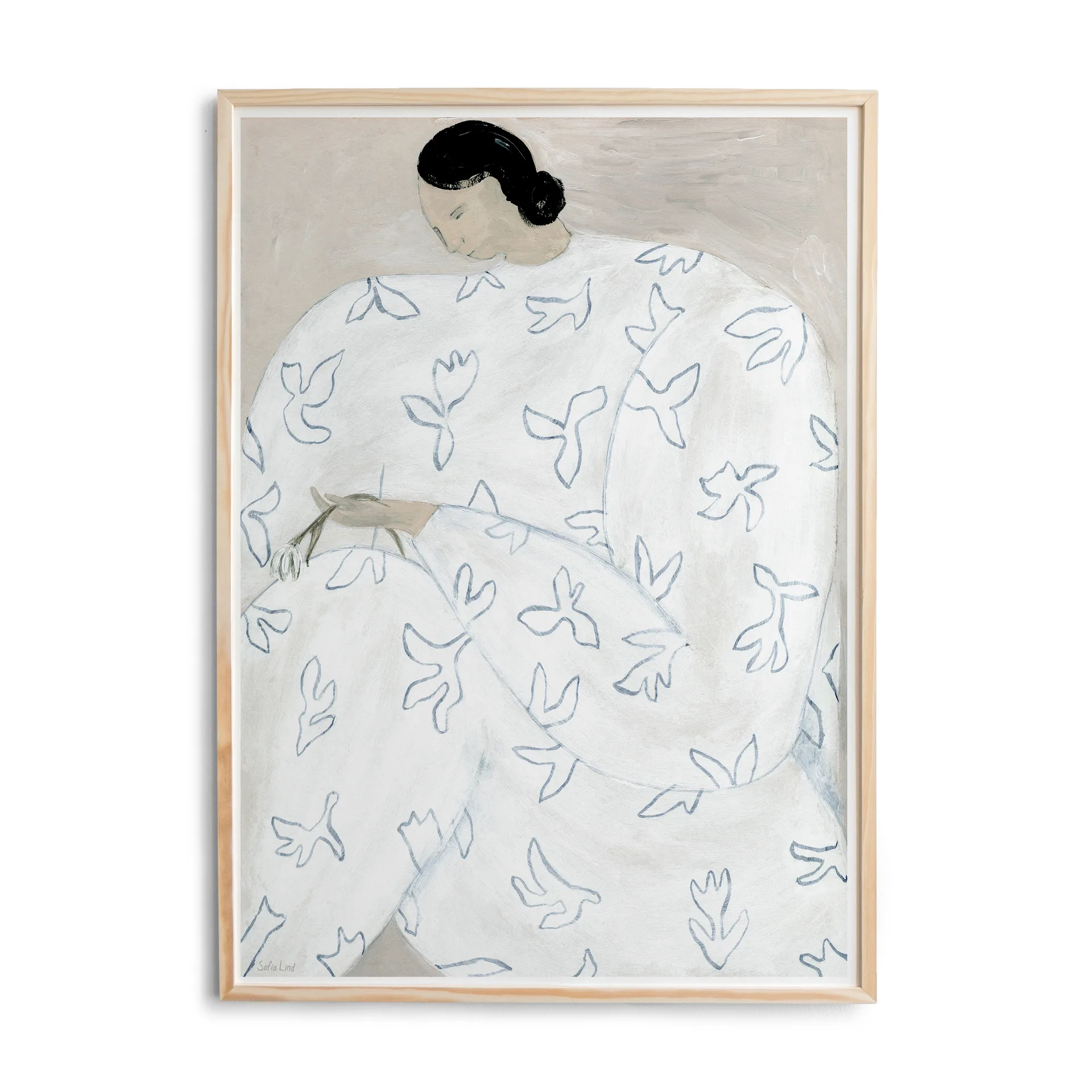 Plakat White Flower 50x70 cm, Nude Fine Little Day