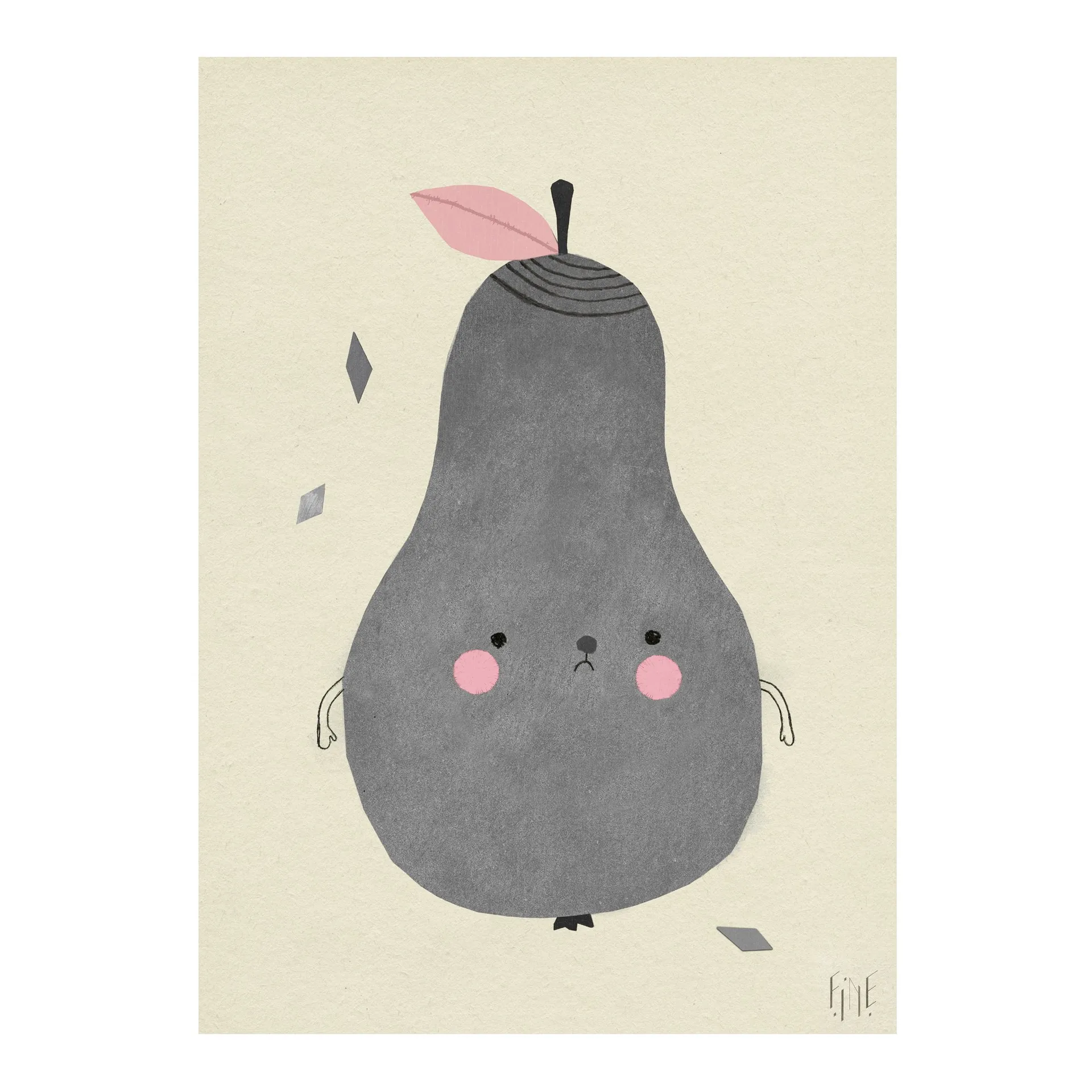 Plakat z gruszką Pirum Parum , 50 x 70 cm Fine Little Day
