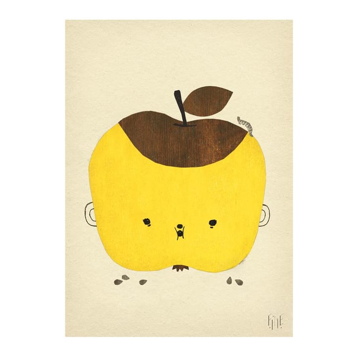 Plakat z jabłkiem Apple Papple - 50 x 70 cm - Fine Little Day