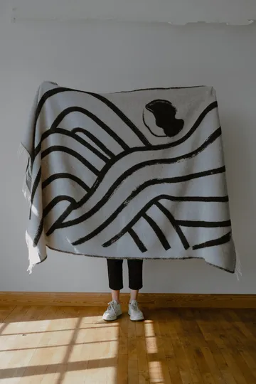 Pled wełniany Sofia Lind 130x190 cm - Dovegrey - Fine Little Day