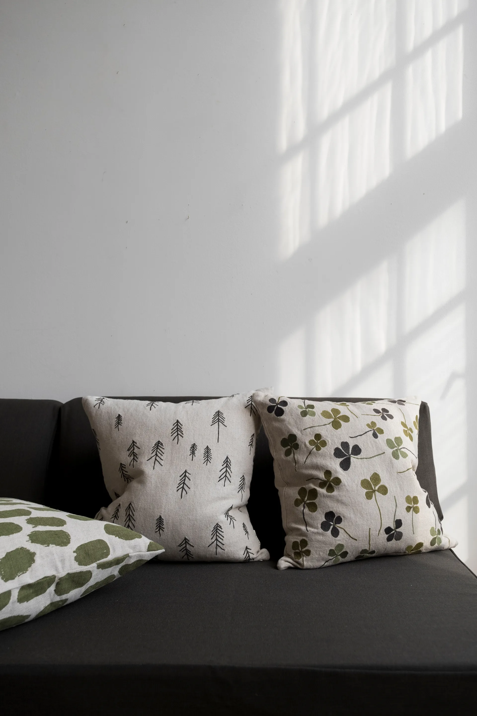 Poszewka na poduszkę Clover 48x48 cm, Zielona natura Fine Little Day