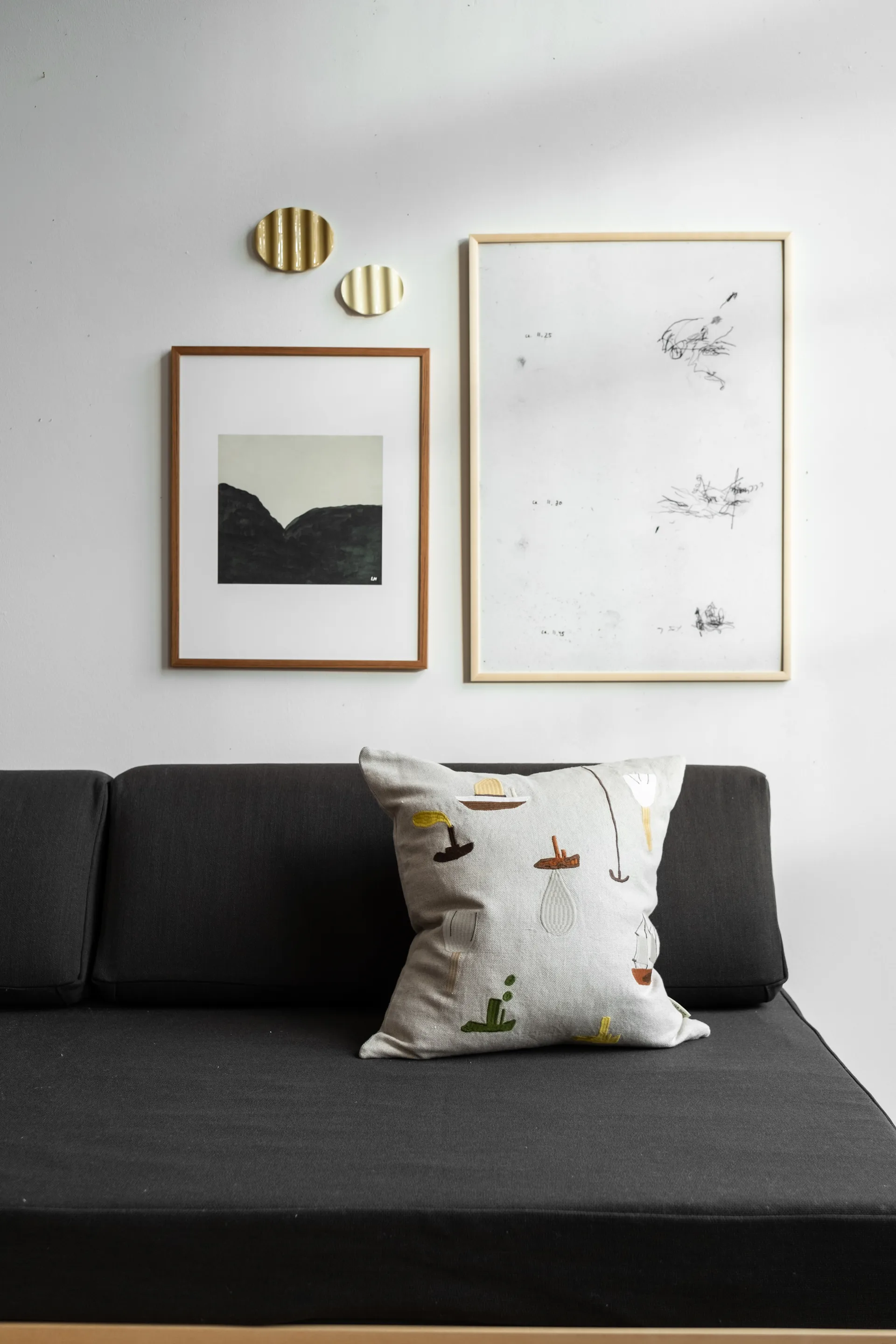 Poszewka na poduszkę Sail With Me 48x48 cm, Szary Fine Little Day