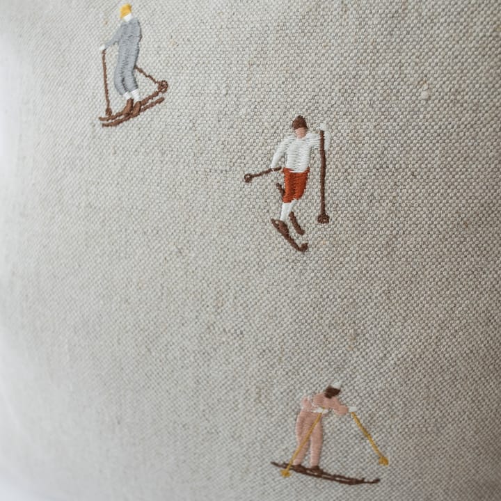 Poszewka na poduszkę Skiers 48x48 cm, Naturalna Fine Little Day