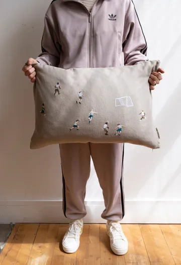 Poszewka na poduszkę Soccer 58x38 cm - Mix-natura - Fine Little Day