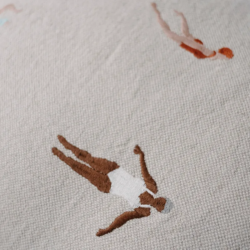 Poszewka na poduszkę Swimmers 48x48 cm, Beż Fine Little Day