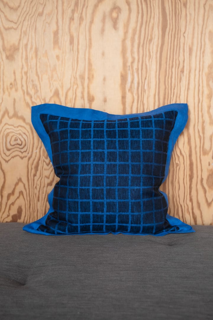 Poszewka w kratę 47x47 cm, Blue-black Fine Little Day